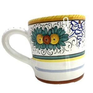 Vtg Menegatti Firenze Florence Italian Hand Painted Ceramic Coffee Mug